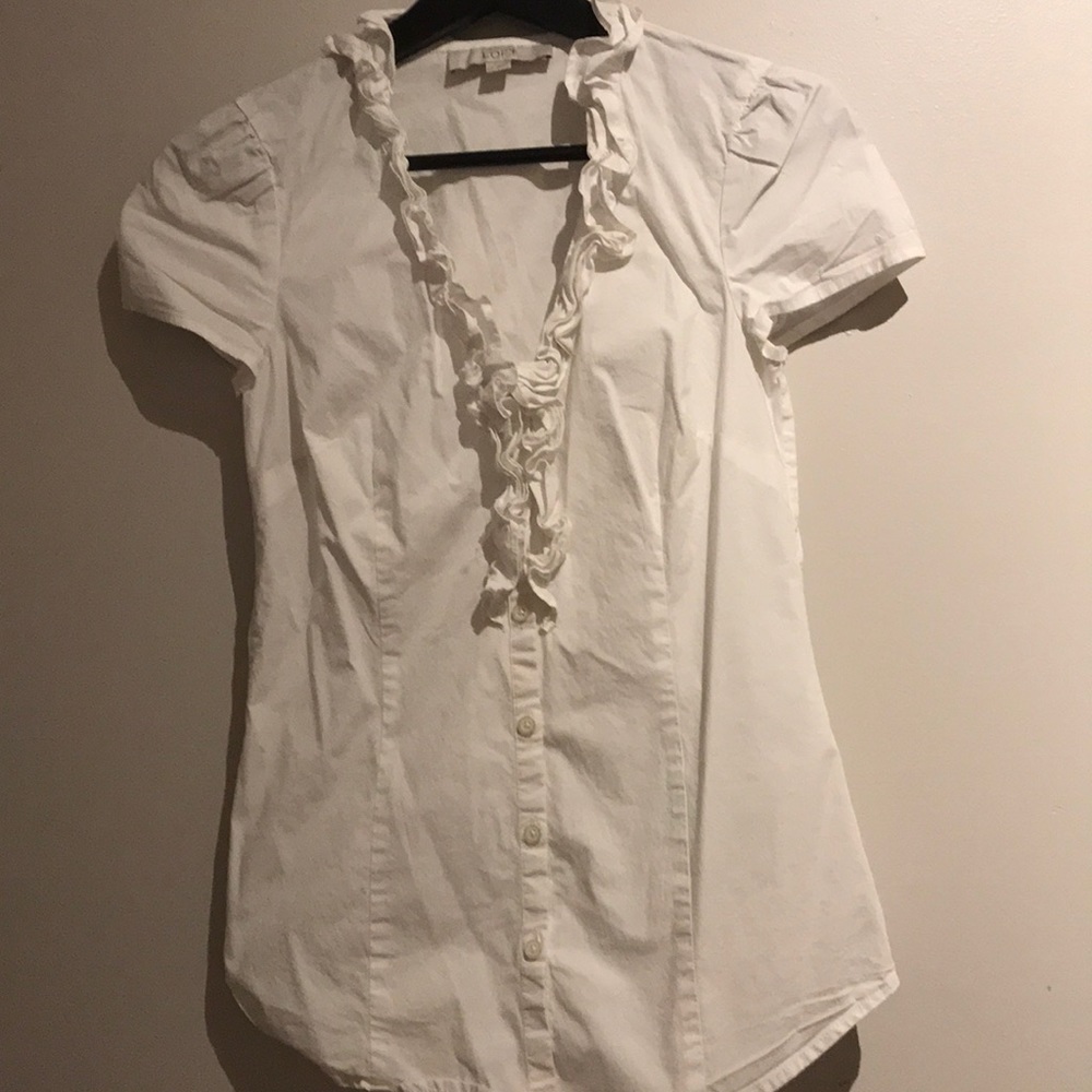 Ann Taylor loft white button down